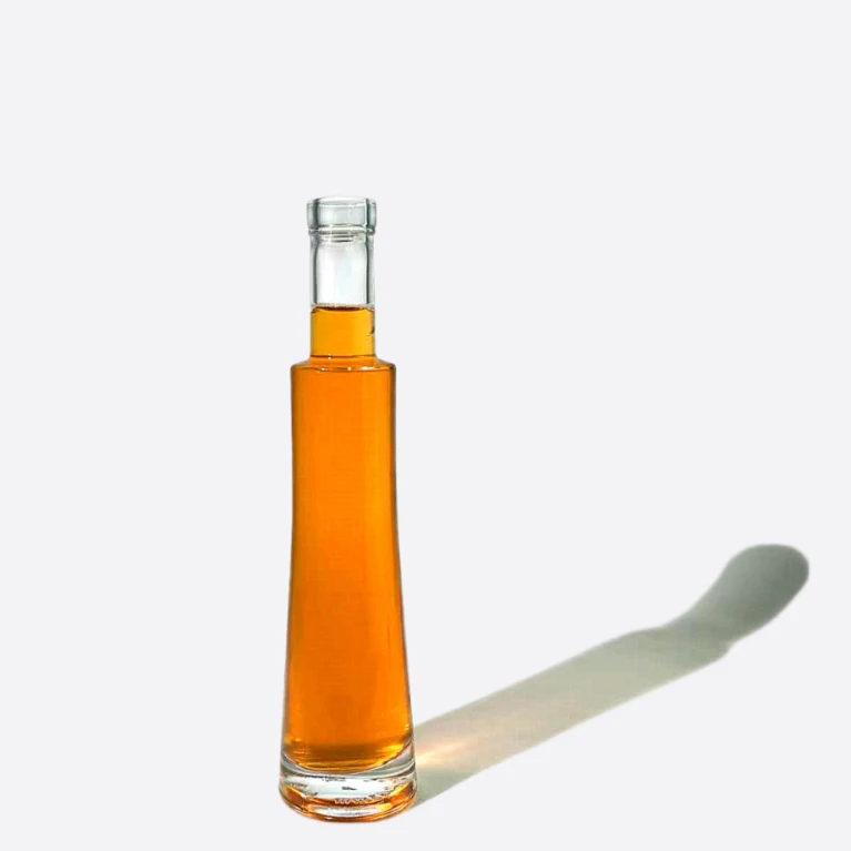 200ml Clear Glass Spirit Bottle & Cork Stopper Cap