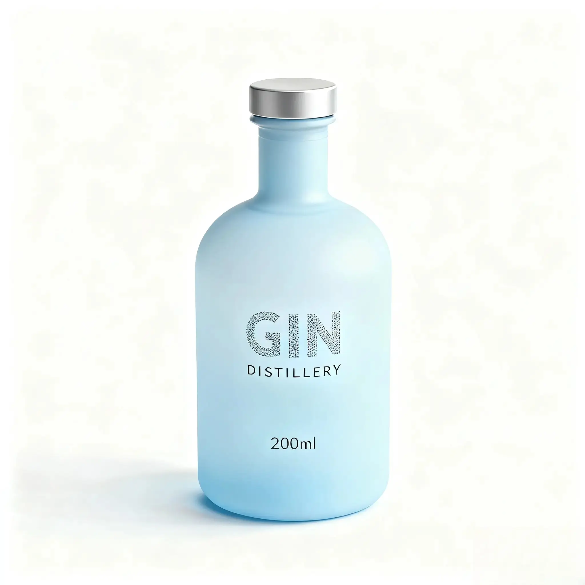 Light Blue Glass Bottle