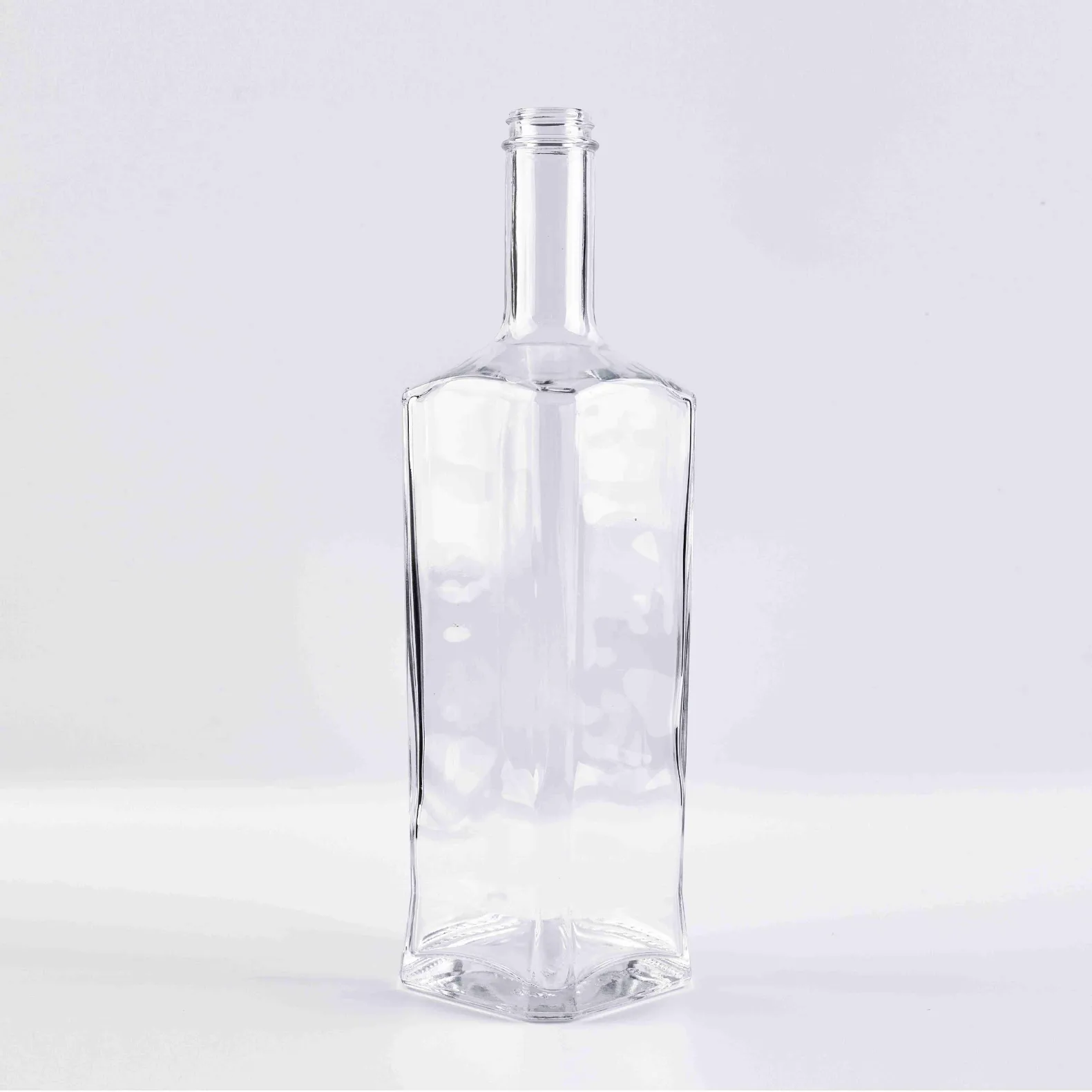 1000ml Large Square Glass Bottle - Premium Spirits Design