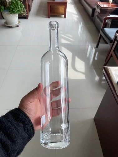 1000 ml Tall Classic Round Glass Bottle - Premium Spirits Glass Bottle