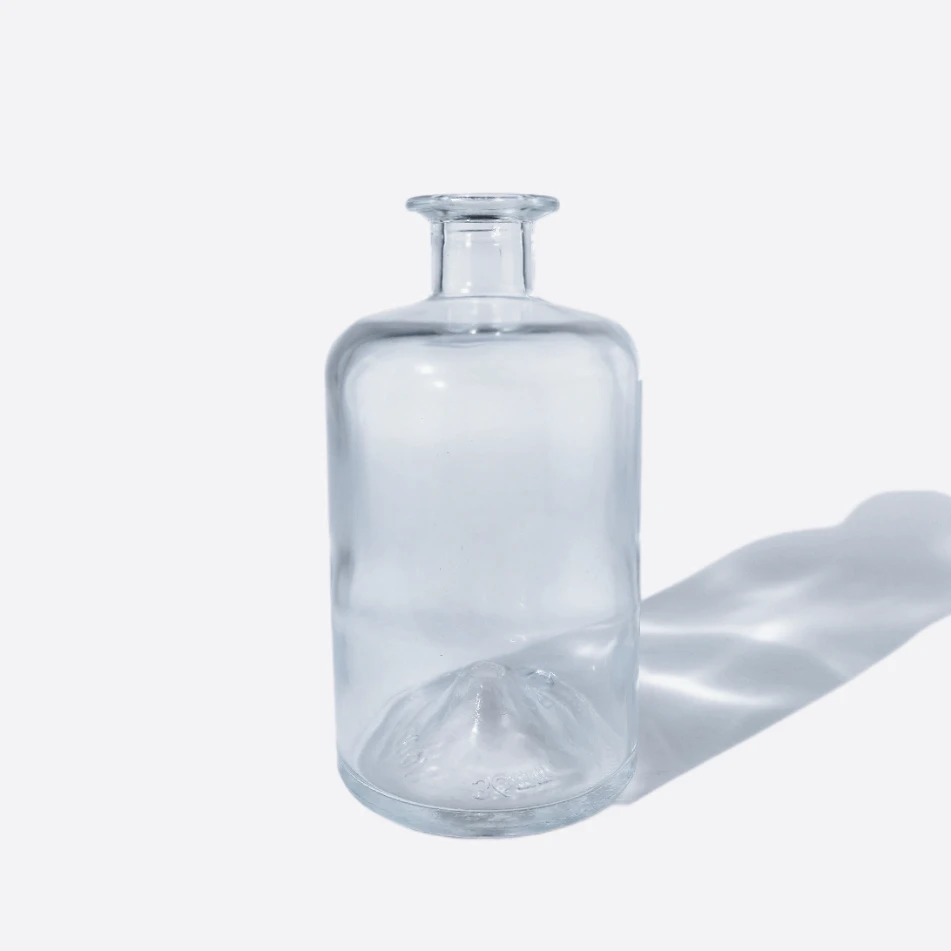 500ml Classic Round Apotheker Glass Bottle - Premium Spirits Design