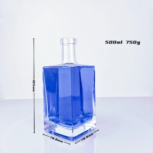 700ml Cube Glass Bottle - Geometric Spirits Design