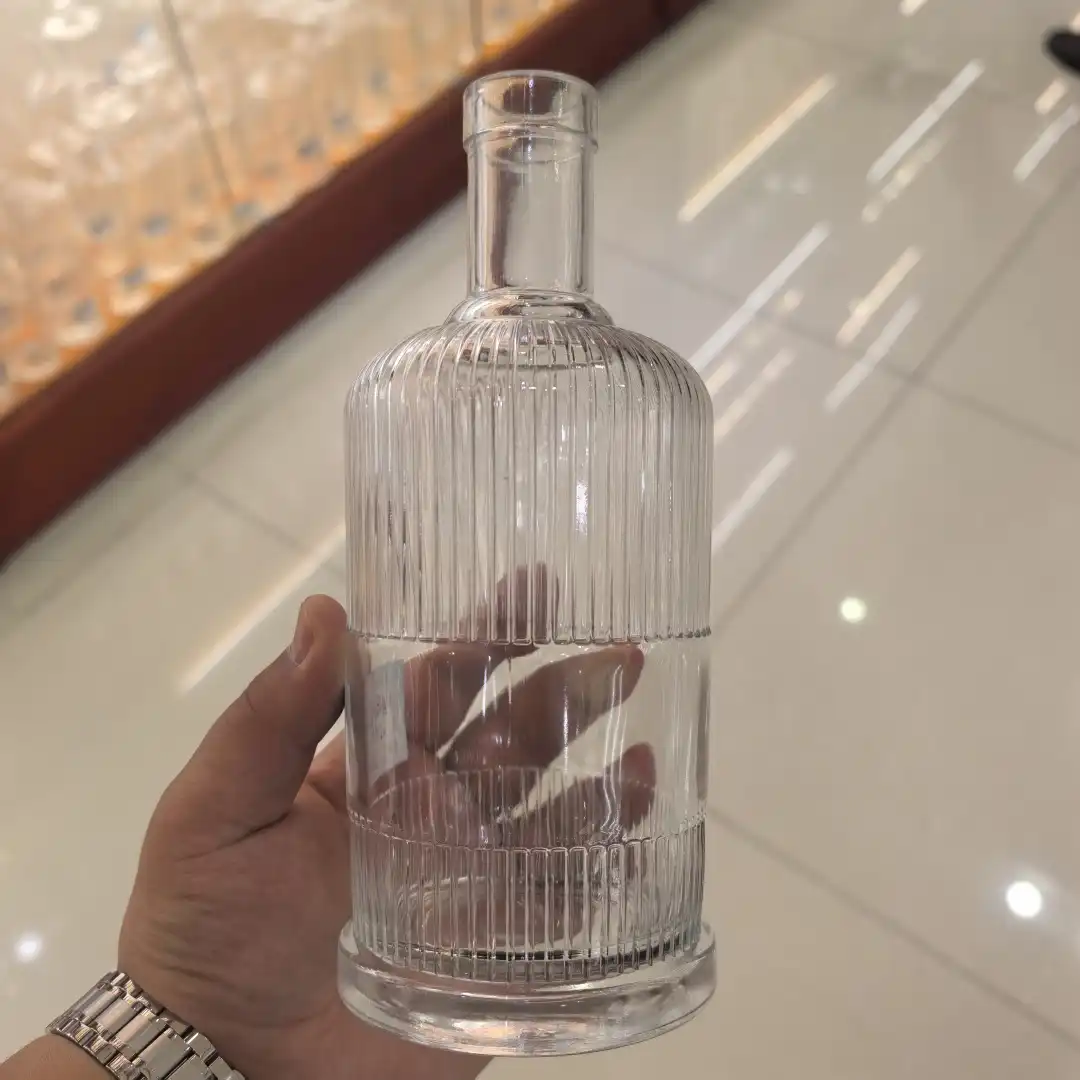 Decorative bottle with intricate base design