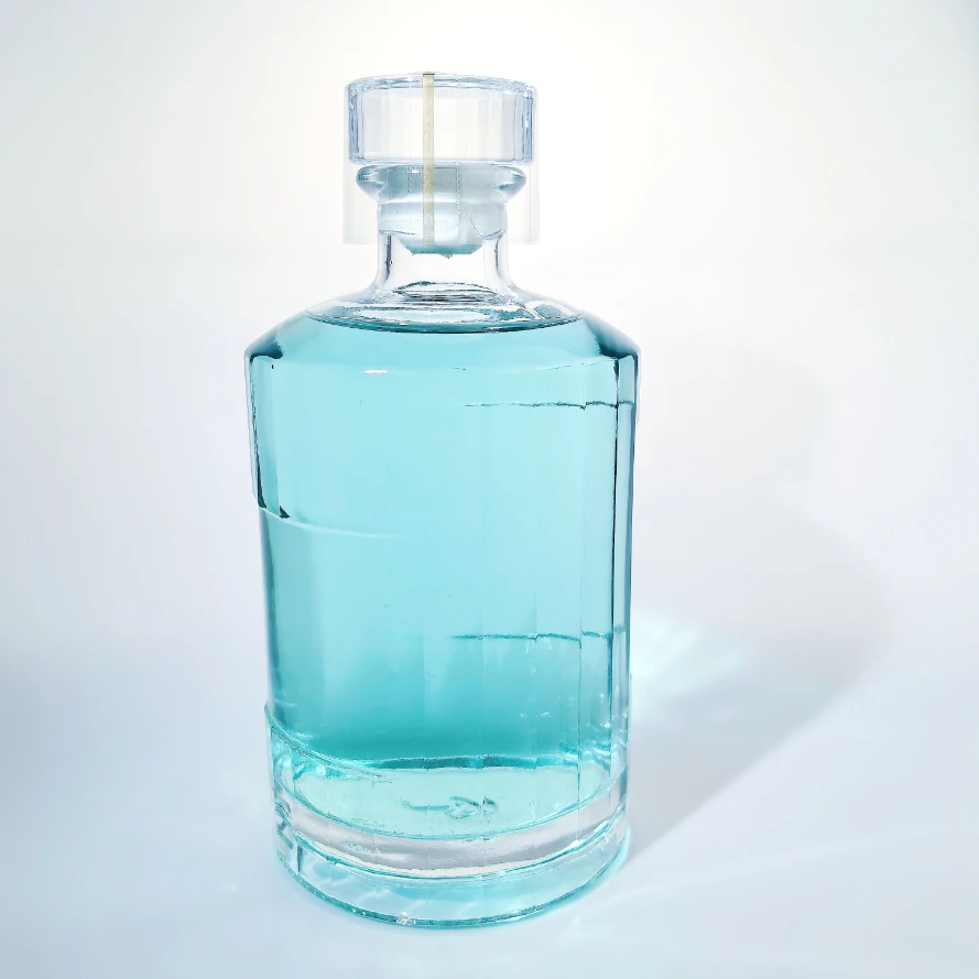 750ml Classic Round Glass Bottle with Glass Stopper - Premium Spirits Glass Bottle