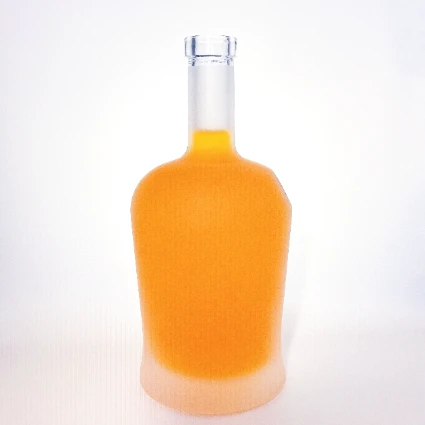 750ml Frosted Glass Bottle with Cork - Premium Spirits Design